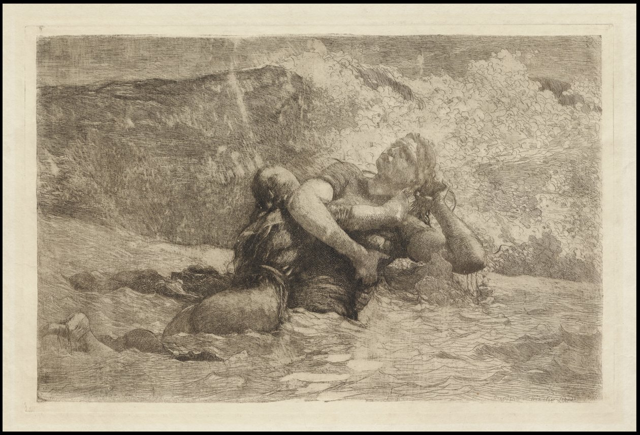 Studie för Undertow, c.1886 av Winslow Homer