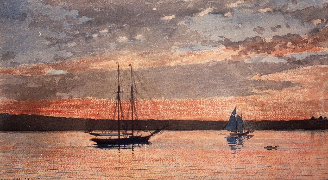 Solnedgång i Gloucester av Winslow Homer