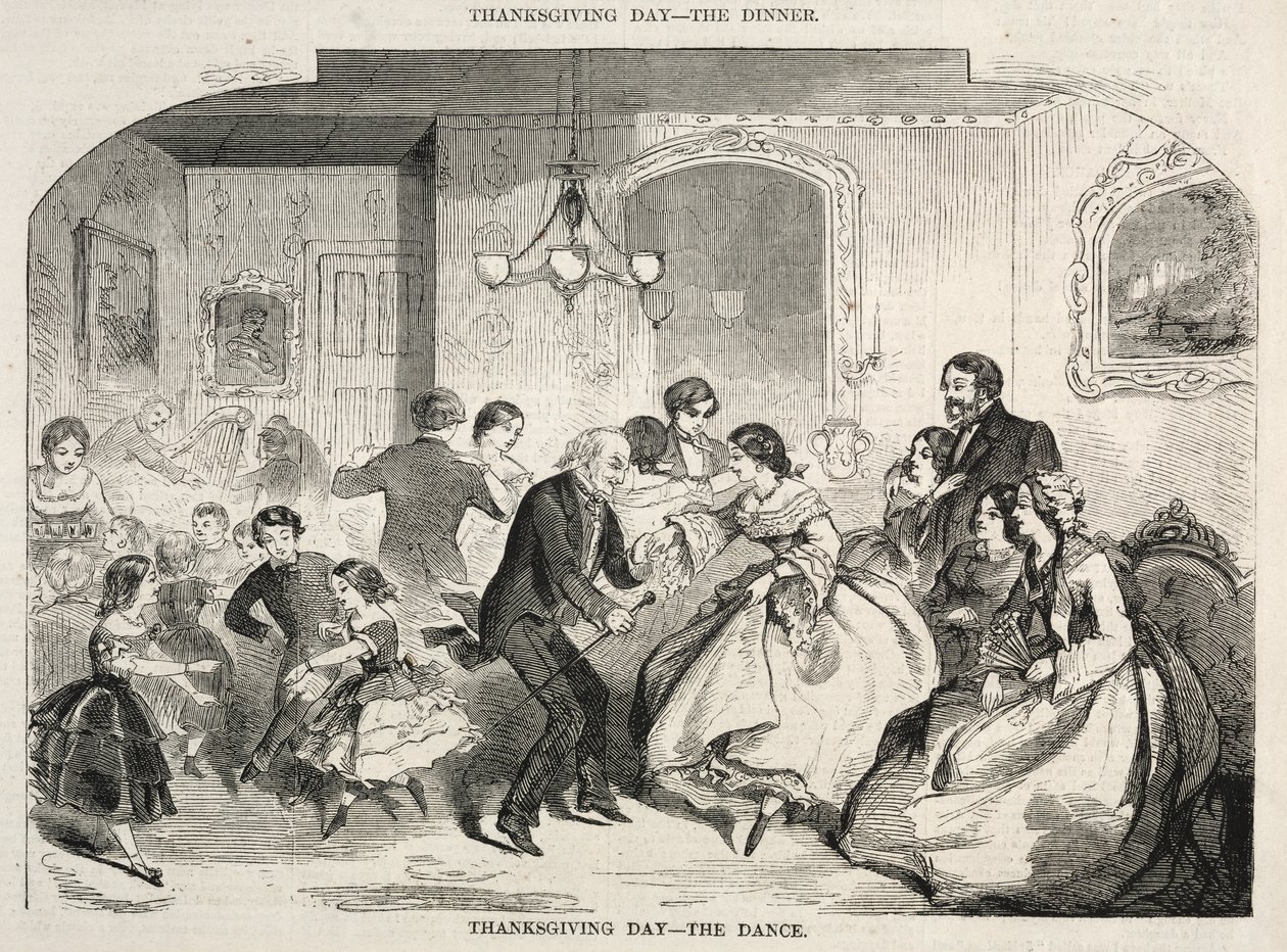 Thanksgiving Day - Dansen, 1858. av Winslow Homer