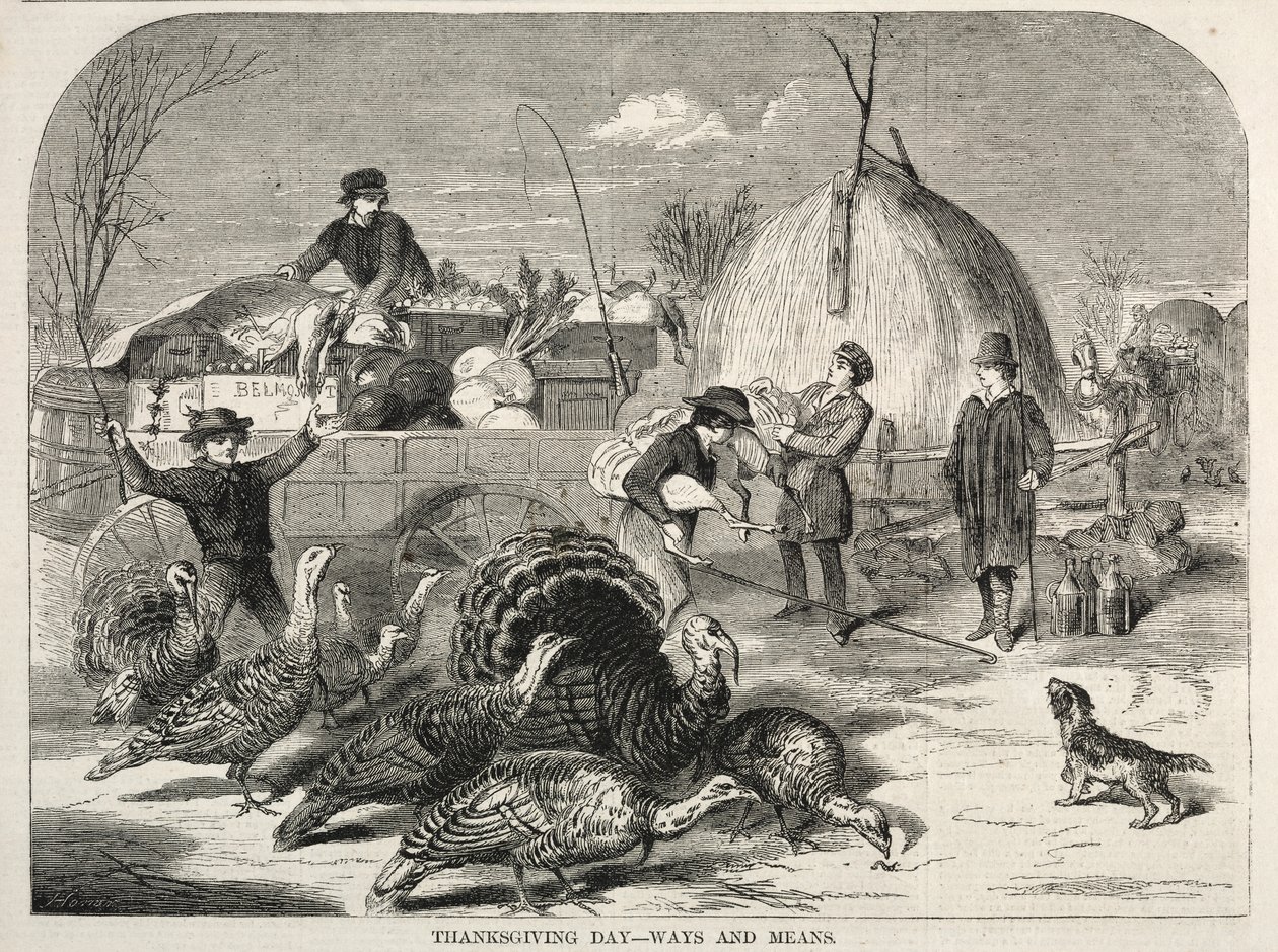 Thanksgiving Day - Ways and Means, 1858. av Winslow Homer