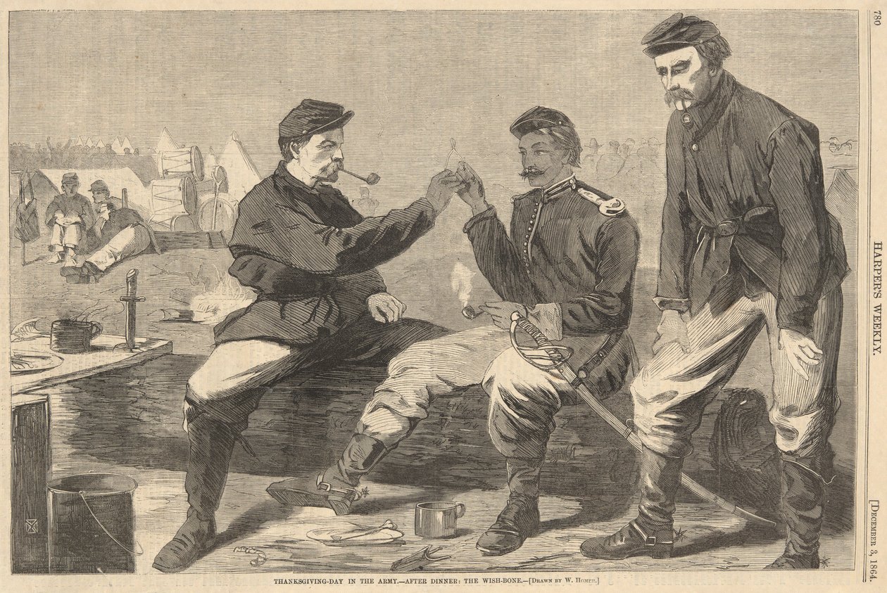 Tacksägelsedagen i armén av Winslow Homer