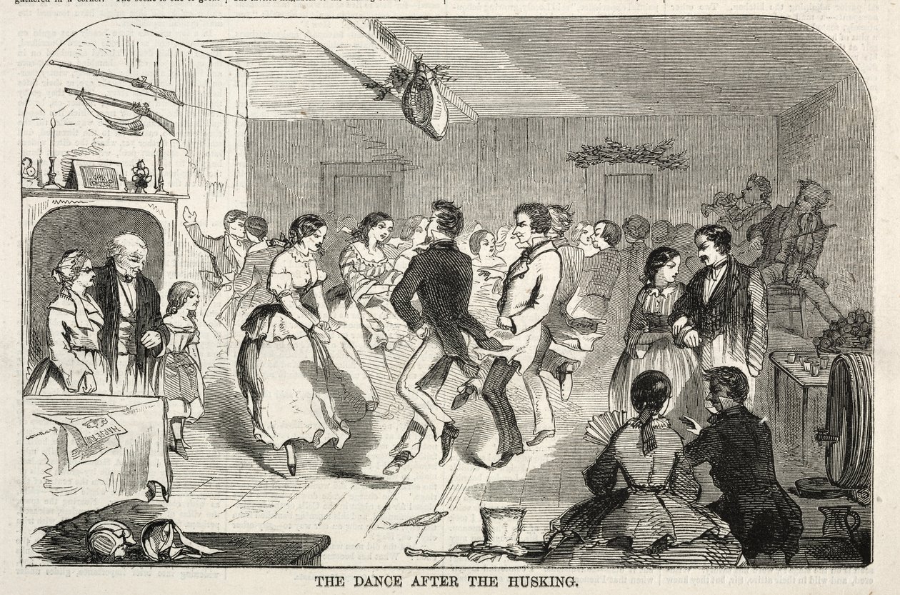 Dansen efter skalningen, 1858. av Winslow Homer