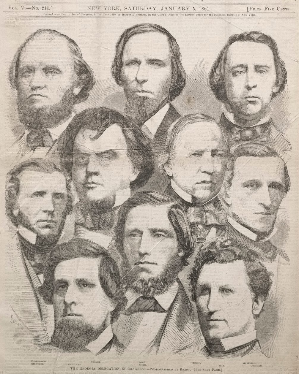 Georgias delegation i kongressen, 1861. av Winslow Homer