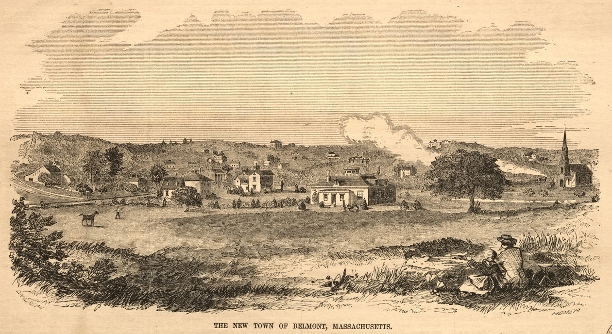 Den nya staden Belmont, Massachusetts, 1859. av Winslow Homer