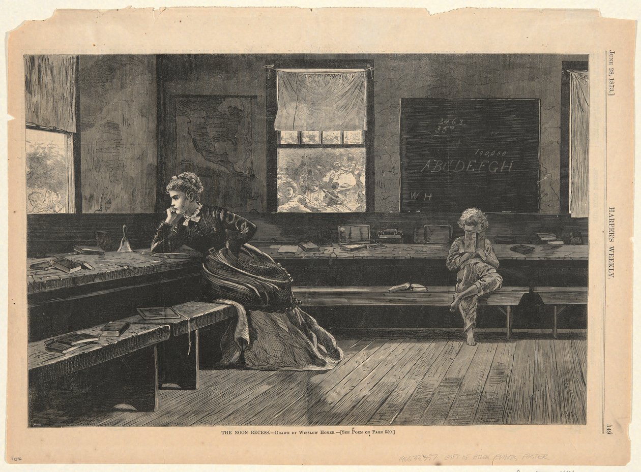 The Noon-Recess, från Harper av Winslow Homer