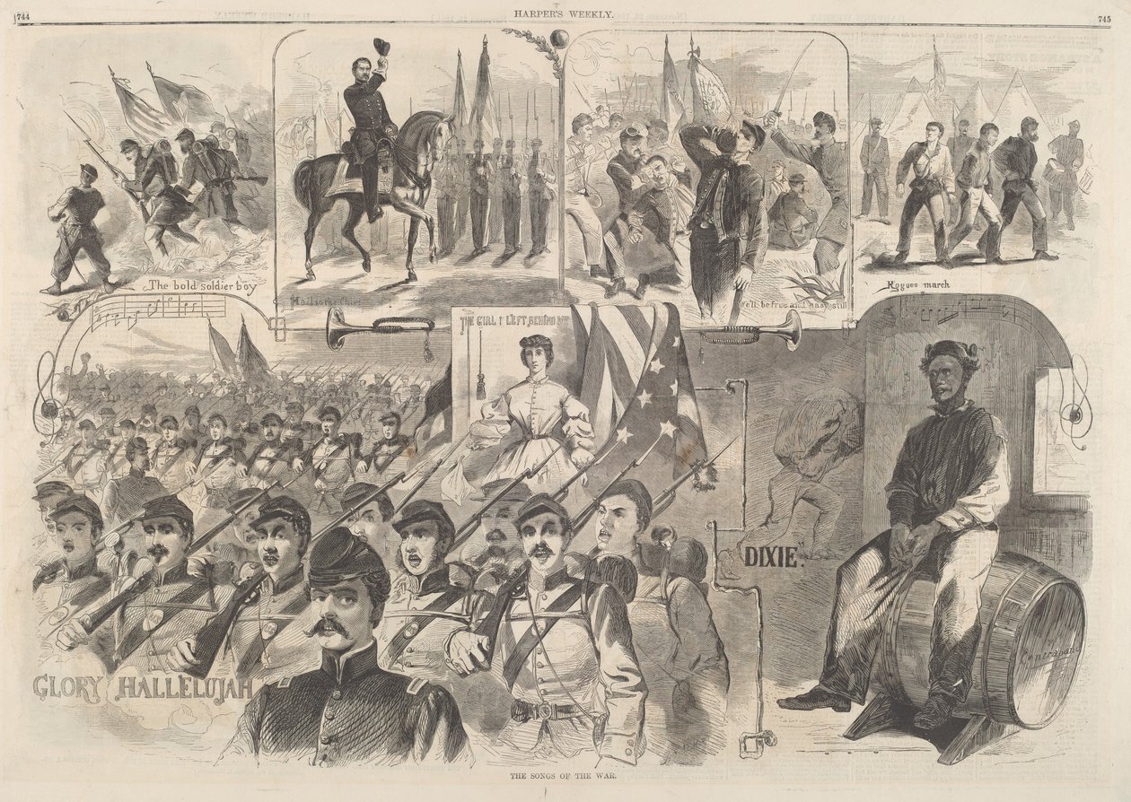 The Songs of War, publicerad 1861. av Winslow Homer