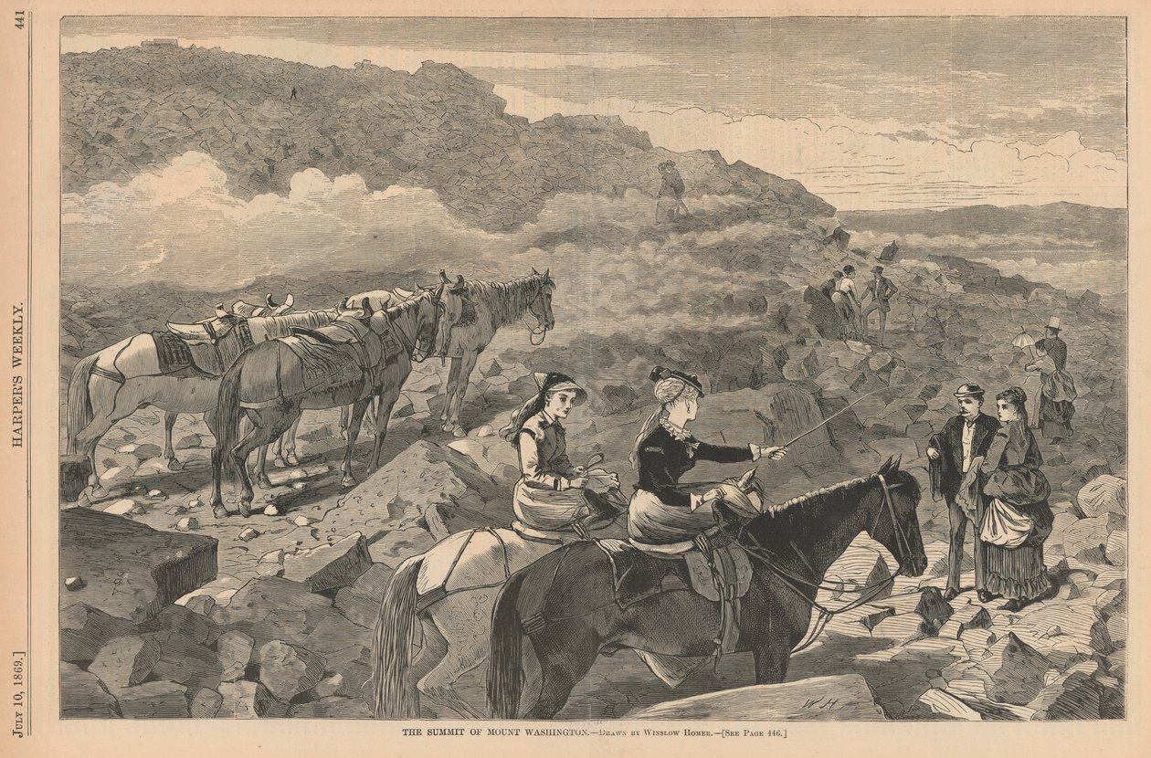 Toppmötet av Mount Washington, från Harper av Winslow Homer
