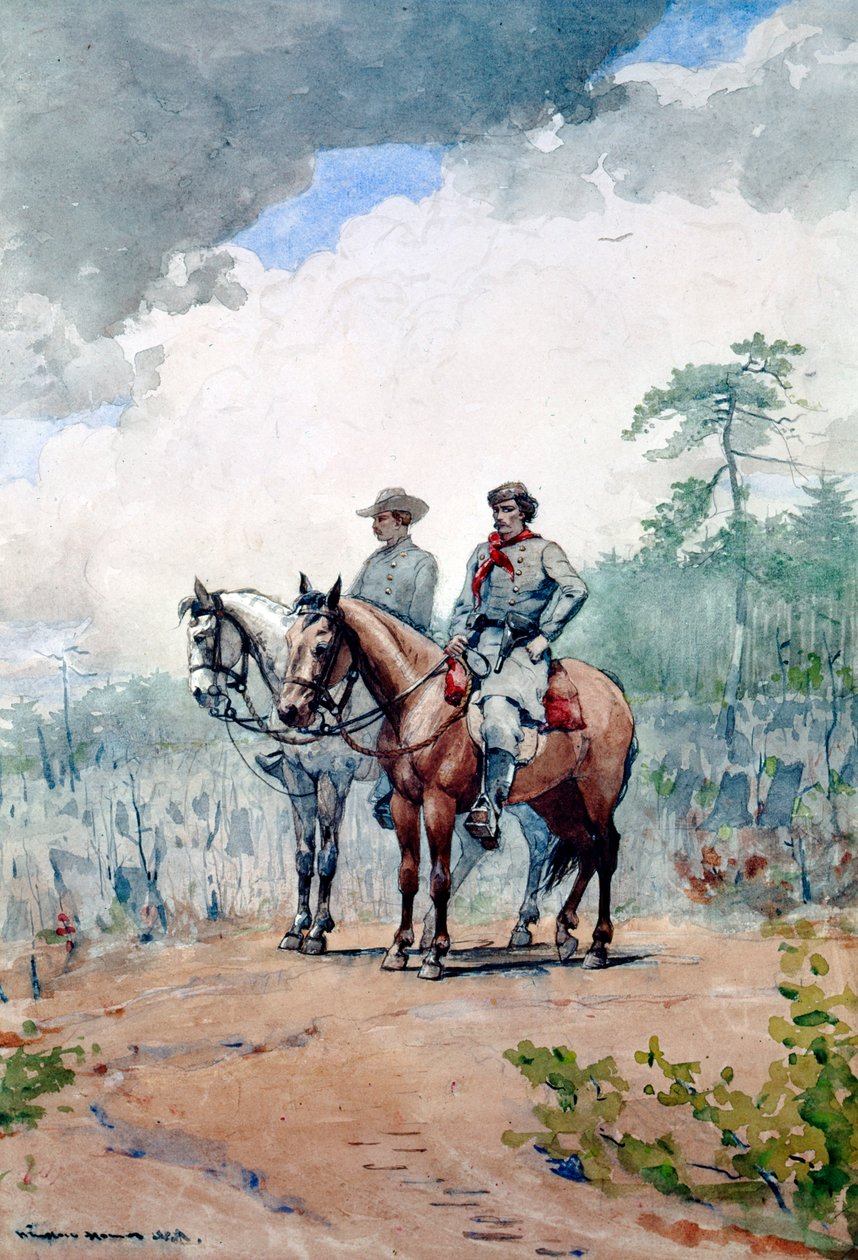 Två förbundsscouter, 1887 av Winslow Homer