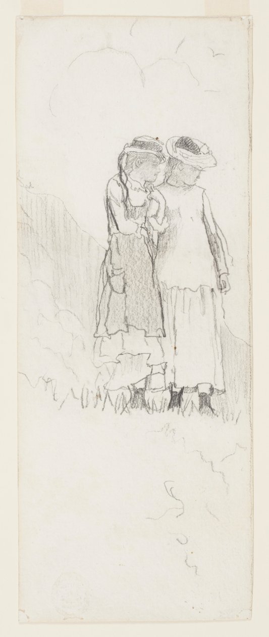 Två unga flickor på ett fält av Winslow Homer