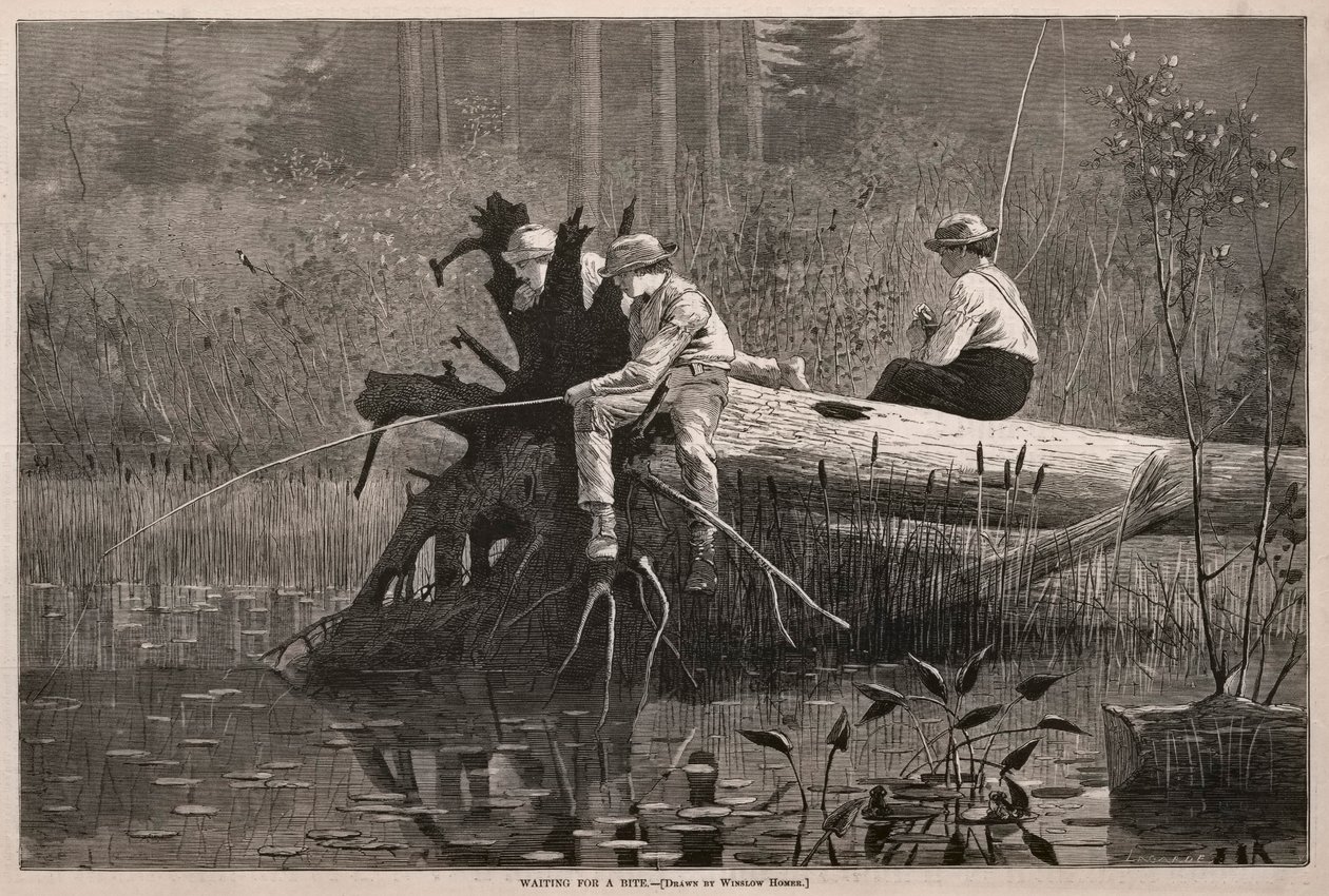 I väntan på en bit, 1874. av Winslow Homer