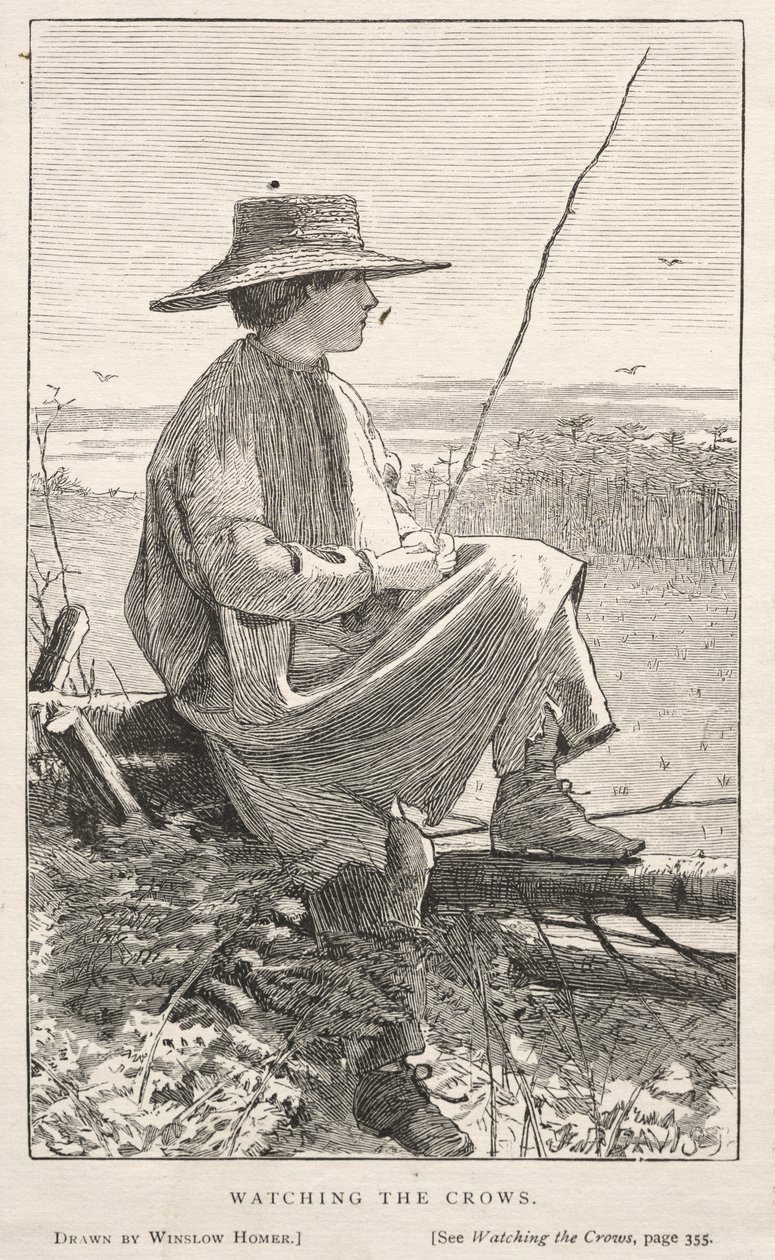 Watching the Crows, 1868. av Winslow Homer