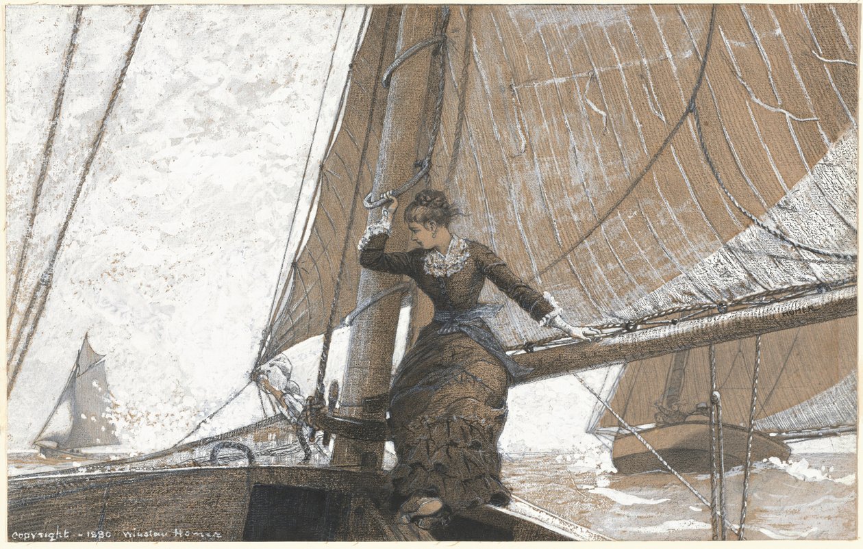 Yachting Girl, 1880. av Winslow Homer
