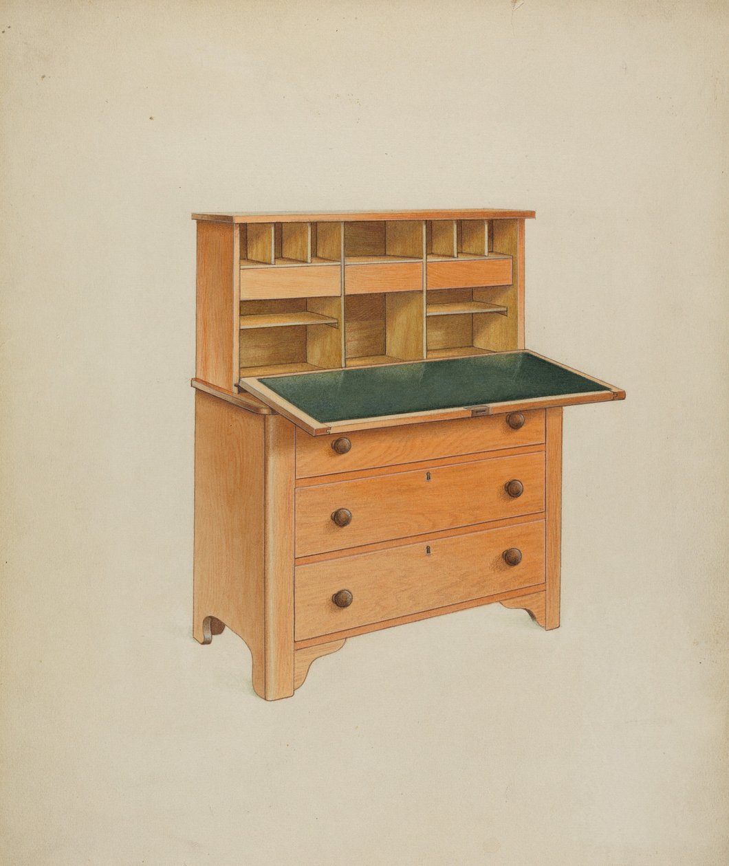 Skrivbord, c. 1937. av Winslow Rich