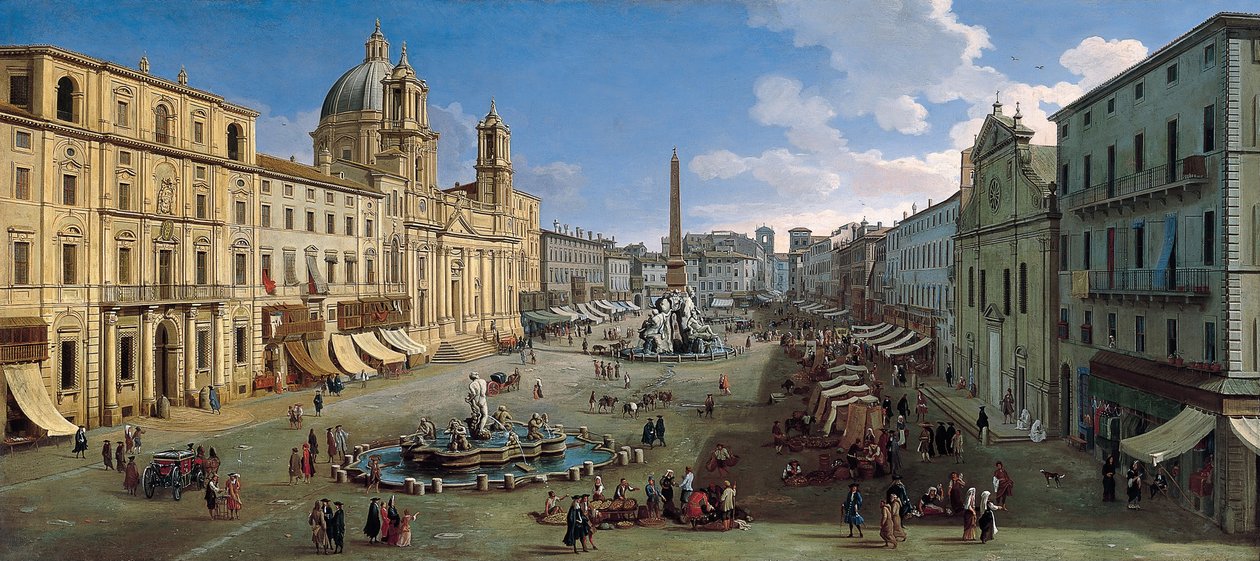 Piazza Navona i Rom, 1699 av Wittel