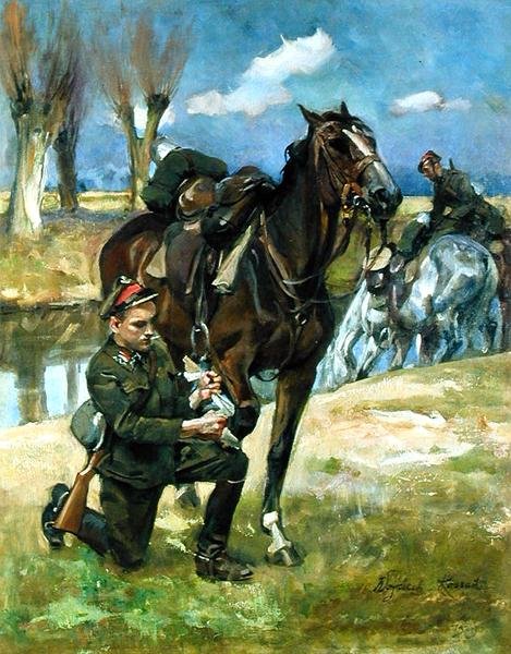 En väns hjälp av Wojciech Kossak