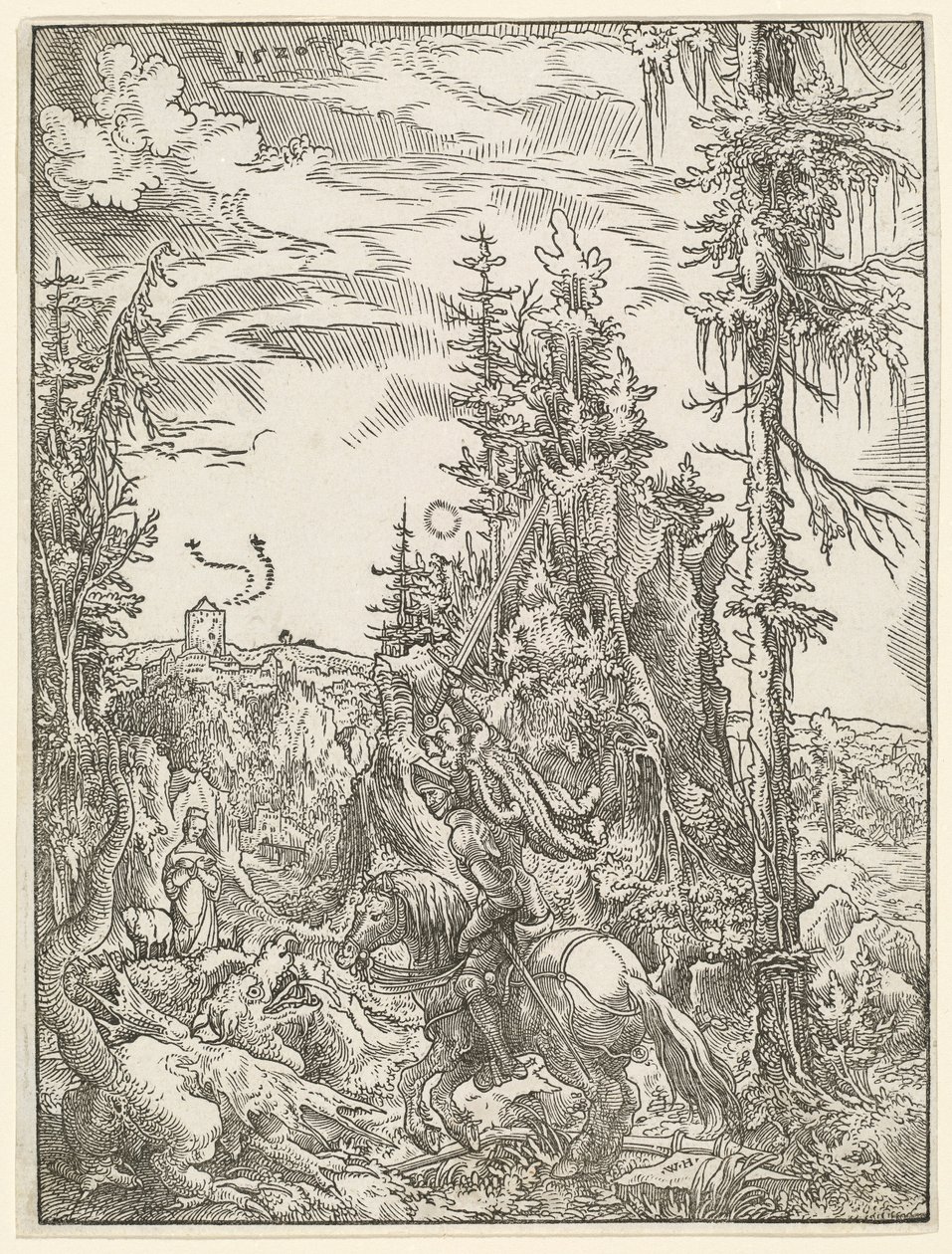 Saint George dödar draken av Wolf Huber