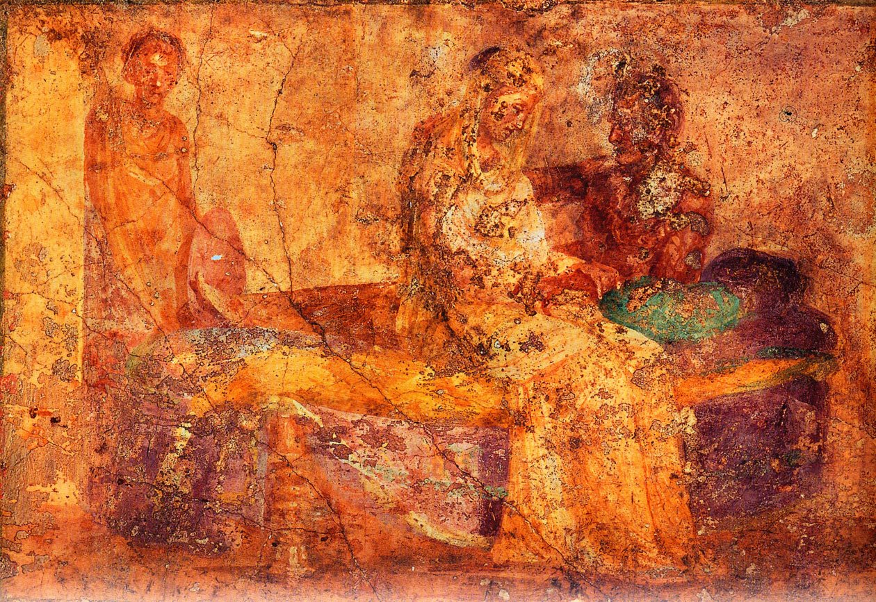 Fresco av par i sängen av Wolfgang Rieger