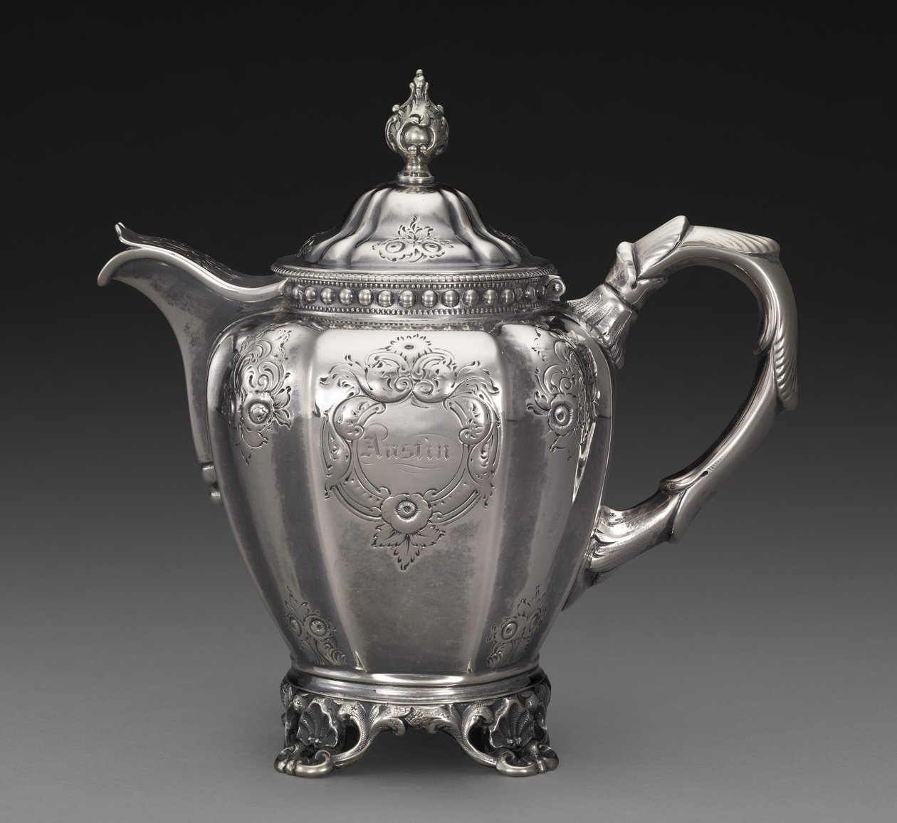 Gräddkanna, c. 1848 (silver) av Wood and Hughes