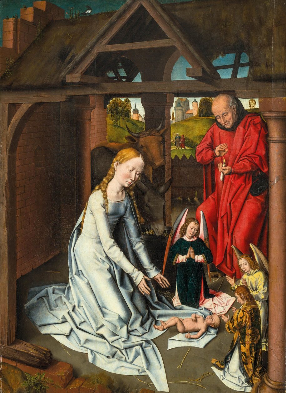 Die Geburt Christi av Workshop of Hans Memling