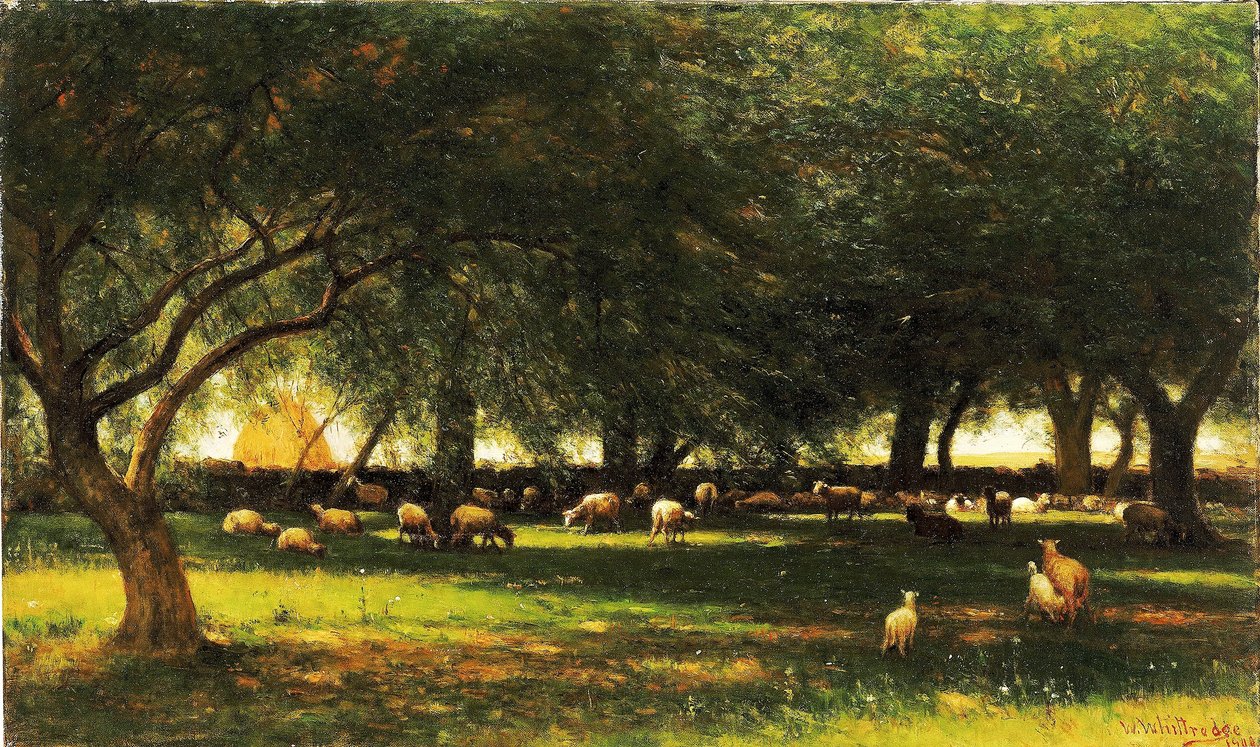 Mitt på dagen i fruktträdgården av Worthington Whittredge