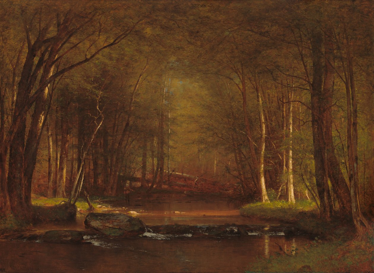 Trout Brook in the Catskills, 1875. av Worthington Whittredge