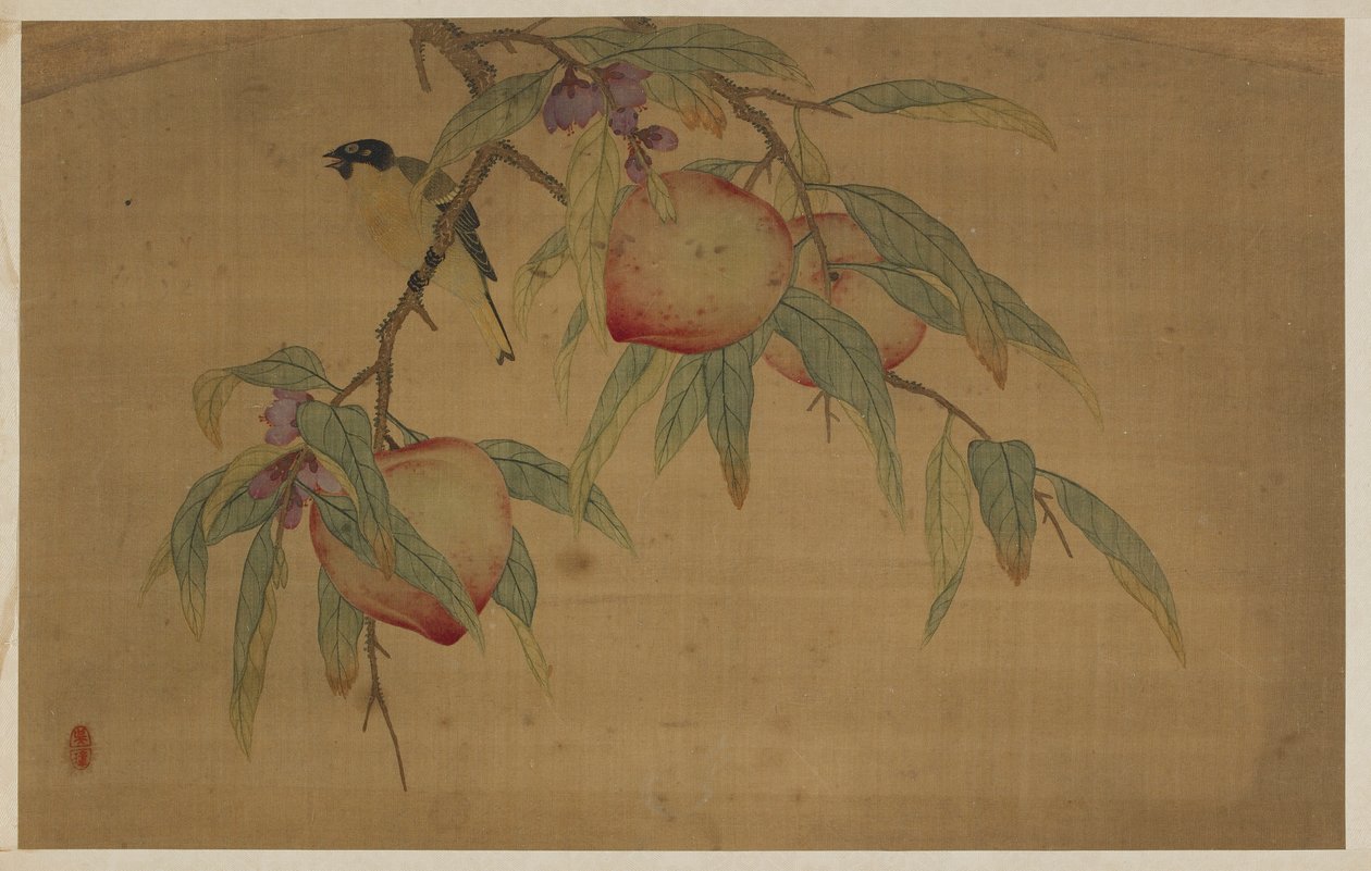 Fågel, frukt och blommor av Wu Zhang