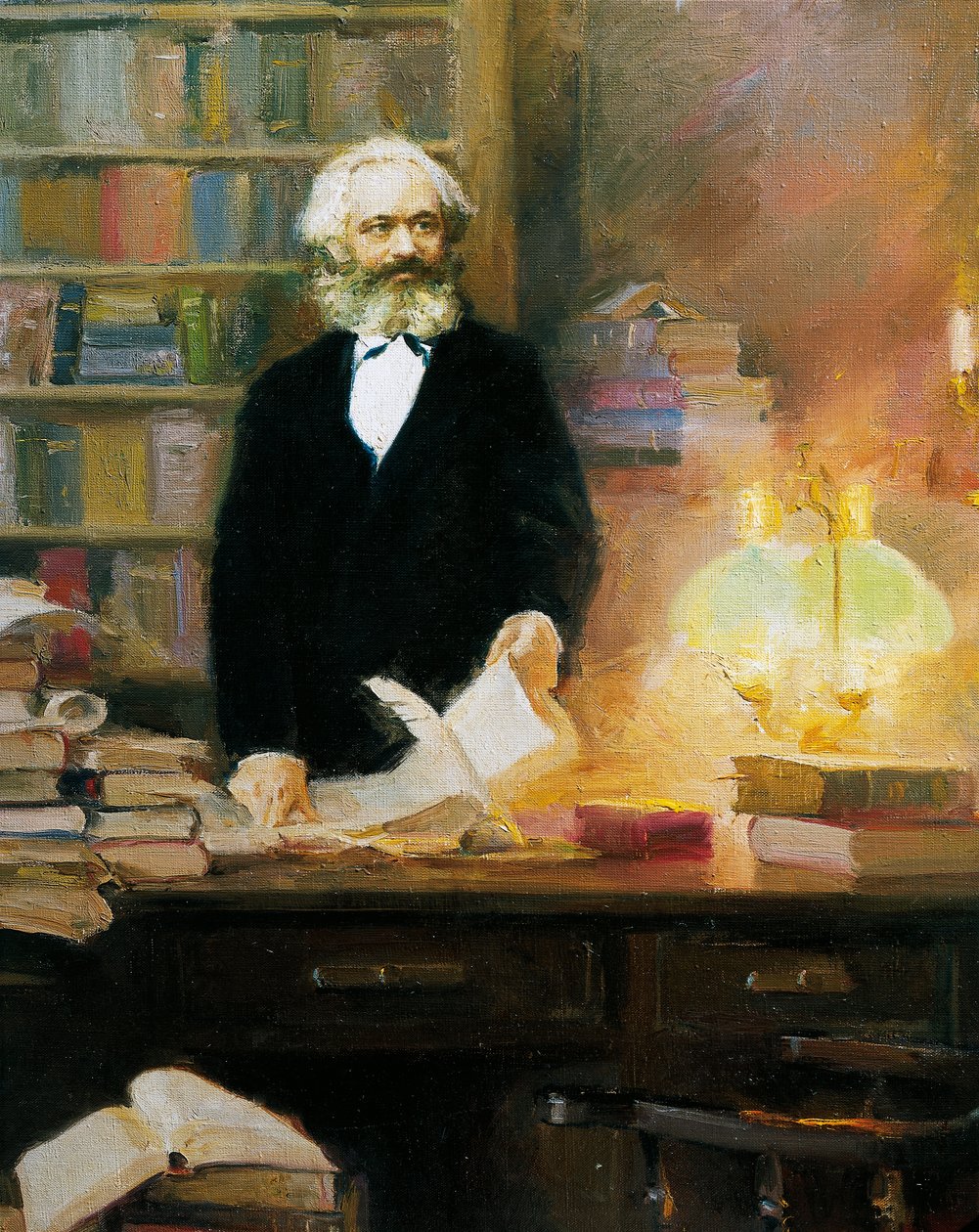 Karl Marx i sin ateljé av Wun Zhang