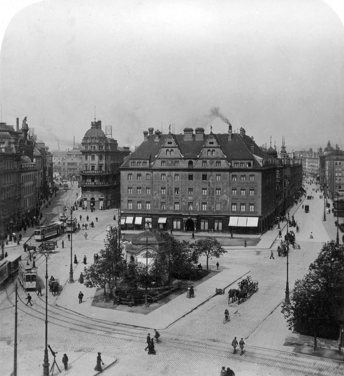 Karlsplatz, München, Tyskland, ca 1900-talet. av Wurthle and Sons