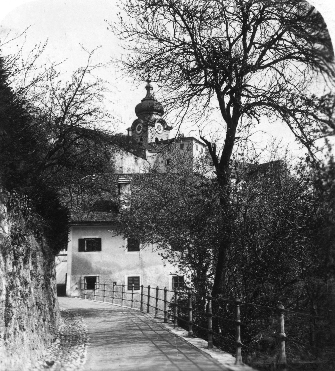 Nonnberg Abbey, Salzburg, Österrike, ca 1900-talet. av Wurthle and Sons