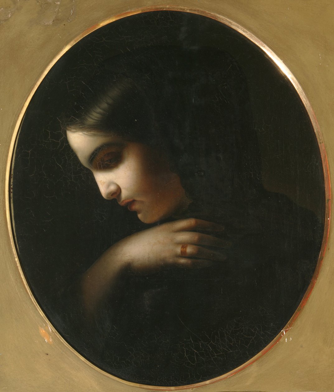 Ung änka, 1850 av Yakov Fyodorovich Kapkov