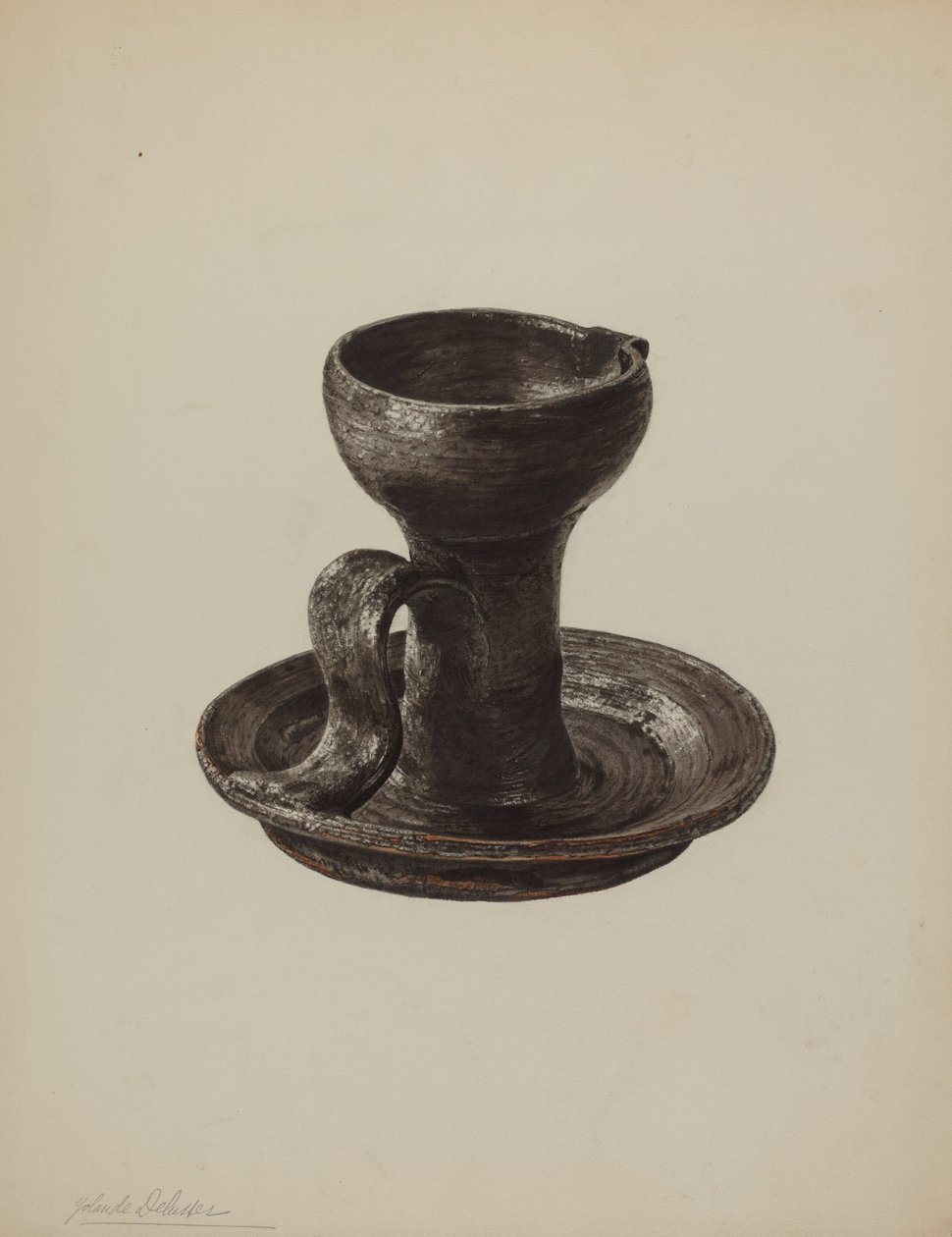 Fettlampa, ca. 1939. av Yolande Delasser