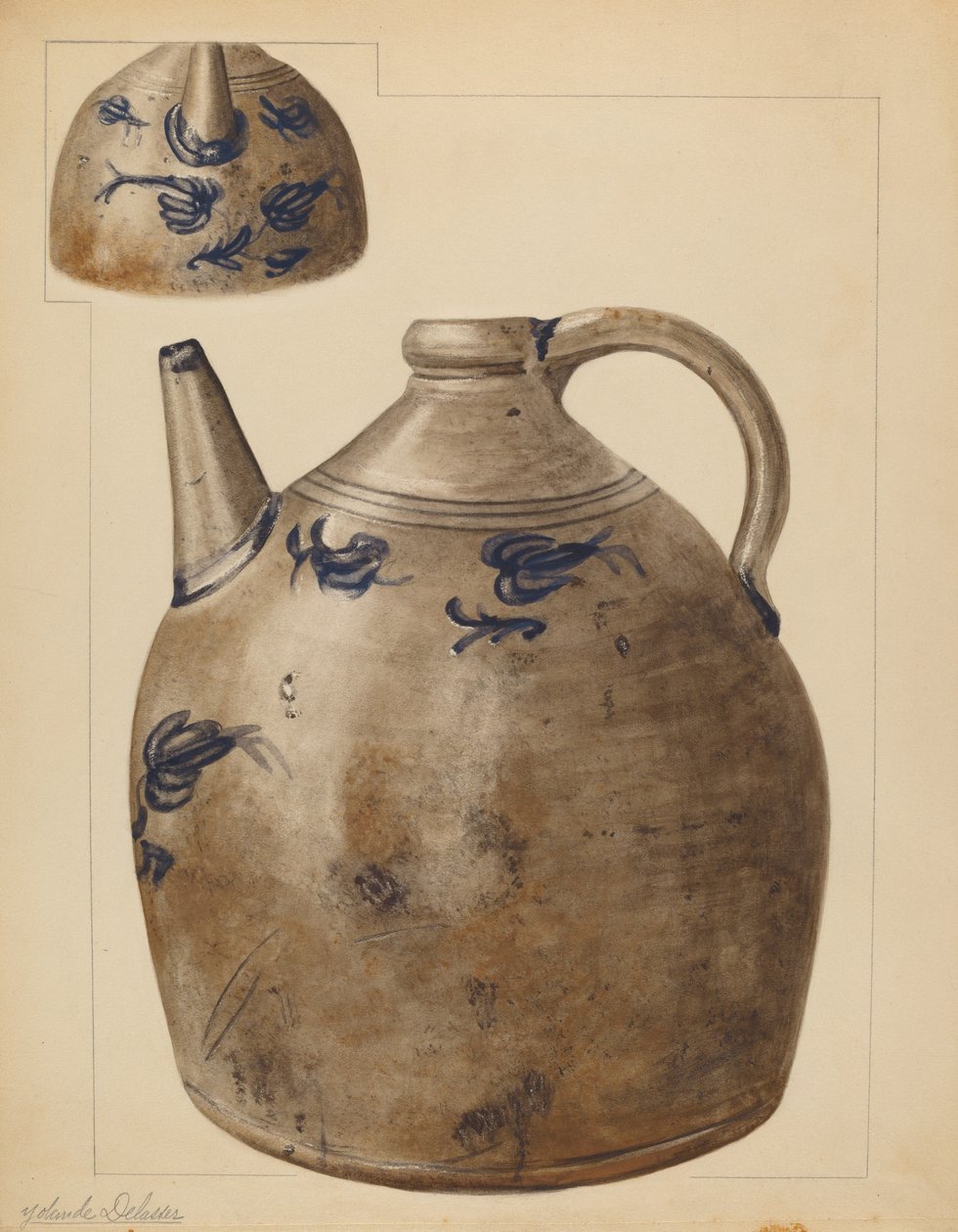 Vattenkanna, ca. 1937. av Yolande Delasser