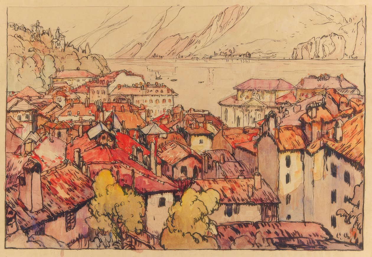Lugano machi av Yoshida Hiroshi