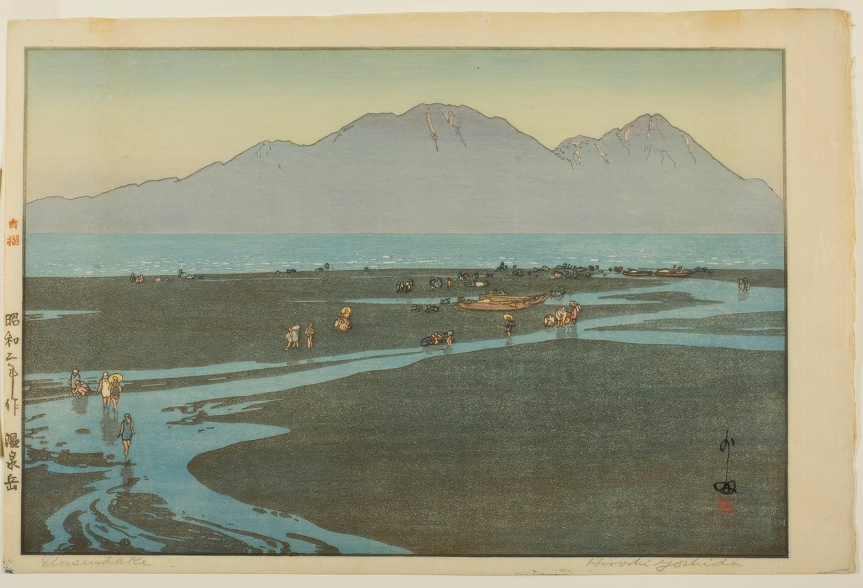 Berget Unzen av Yoshida Hiroshi