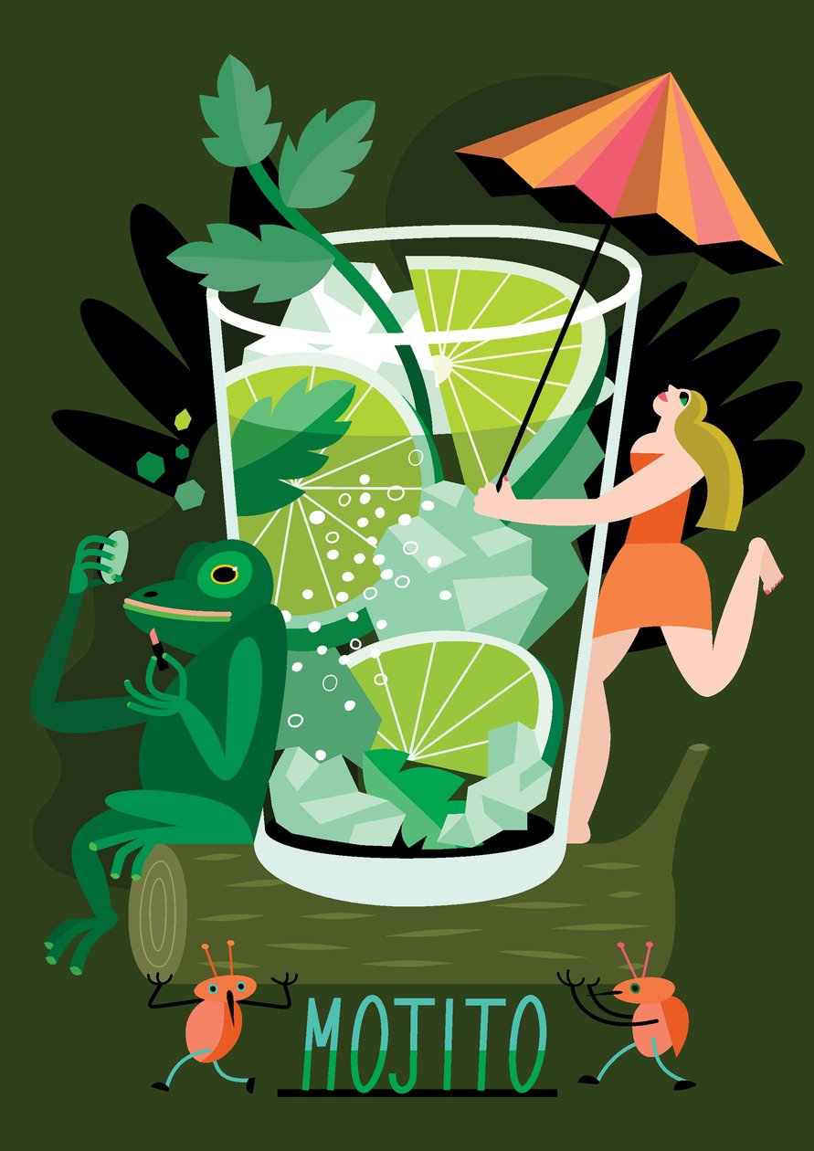 Mojito, 2017 (vektorillustration) av Yulia Drobova