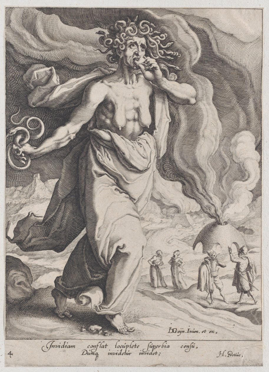 Avund, från dygder och laster, 1596-97., 1596-97. av Zacharias Dolendo