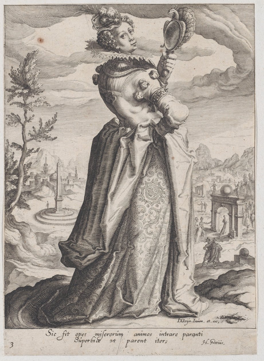 Stolthet, från dygder och laster, 1596-97., 1596-97. av Zacharias Dolendo