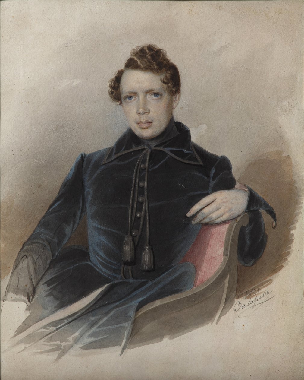 Porträtt av Andrey Nikolaevich Muravyov 1806-1874, 1841 av Zakharov