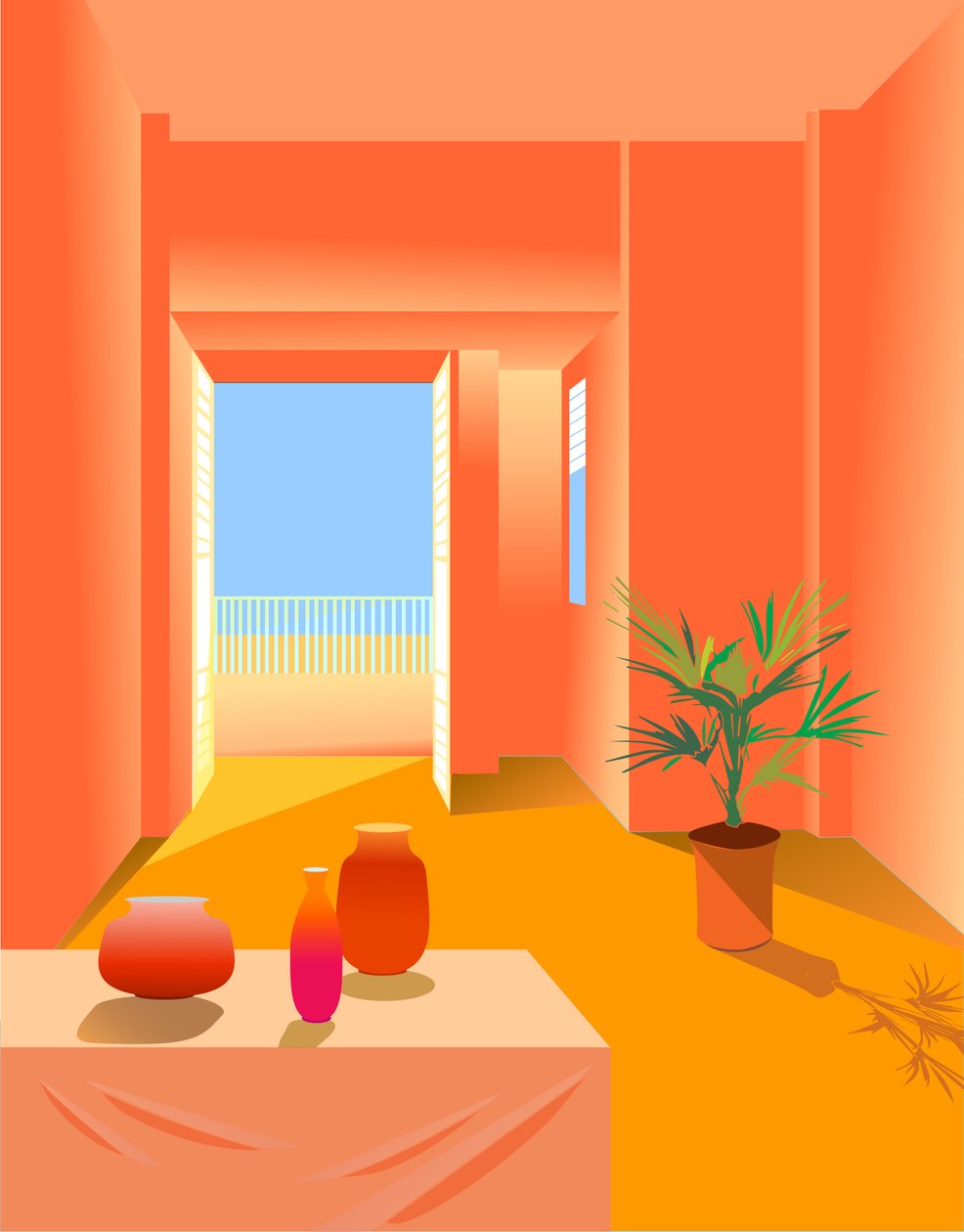 Interiors 1, 2020 (digital) av Sabina Nedelcheva Williams