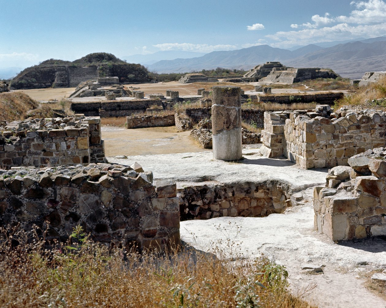 Det norra templet (500 f.Kr.-850 e.Kr.) av Zapotec Zapotec
