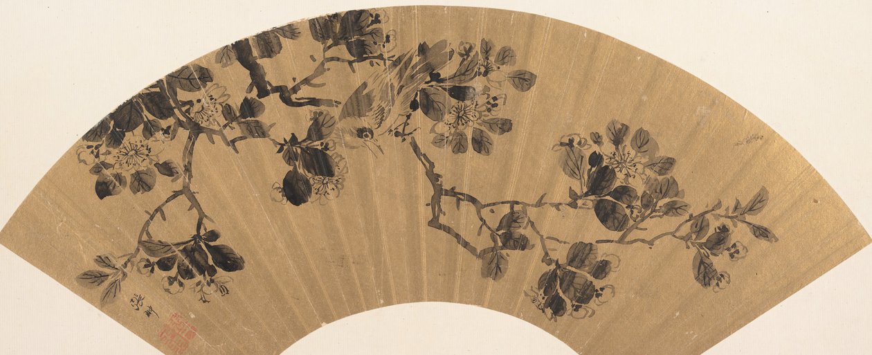 Fågel på en blommande gren. av Zhang Chong