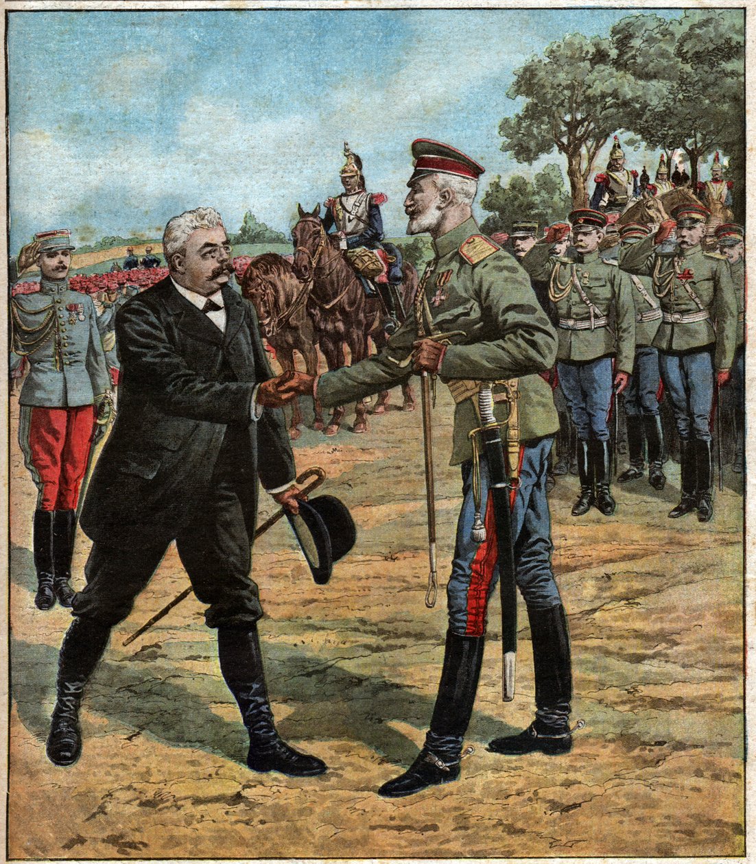 Fransk-rysk allians. Franco ryska alliansen. av Ferdinand Georg Waldmuller