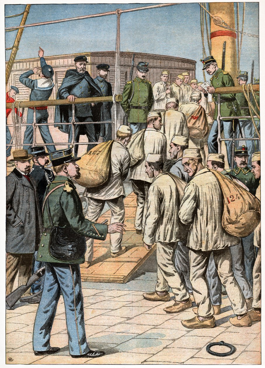 Cayenne straffkoloni. 1904 (gravyr) av . .