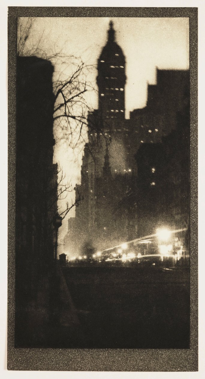 Broadway på natten, c 1905 av John Pardon