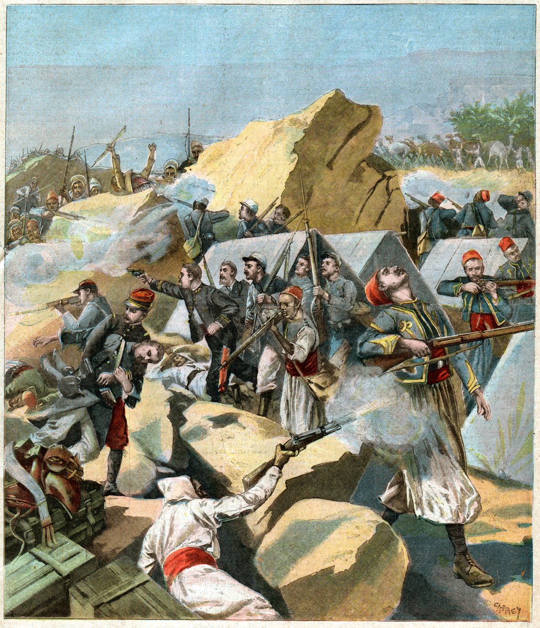 Combat au Maroc. Slåss i Marocko. av John Pardon