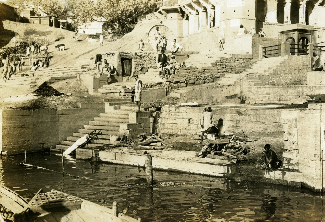 Kremering på Ganges av Hippolyte Lalaise Devéria