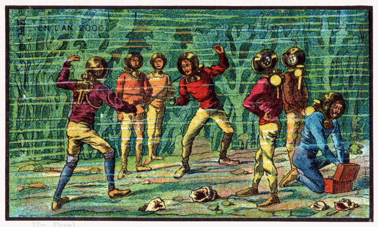 Duell under havet, c.1910 av . .