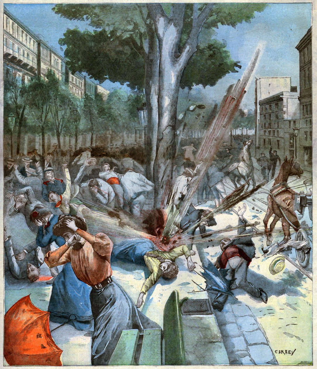 Explosion en Barcelona. Explosion i Barcelona. av John Pardon