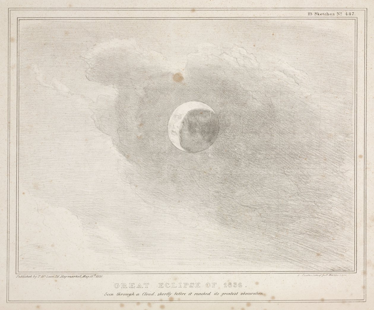 "Stora förmörkelsen 1836" av John Pardon