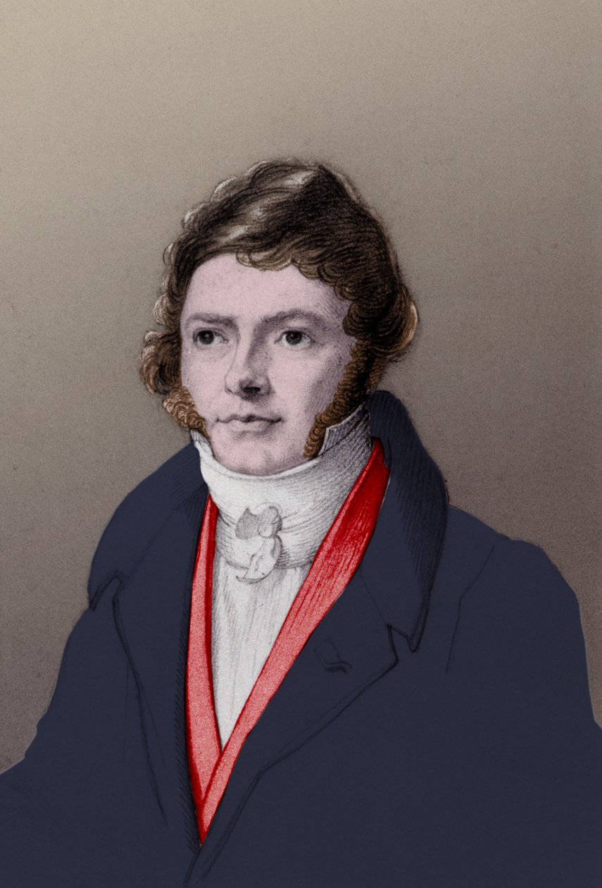 Jean Francois Champollion. c.1850 (gravyr) av . .